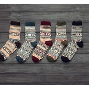 NWT 5-Pack NORSOME Stockholm Classic Collection Wool Blend Socks Large Winter